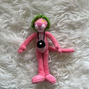 Rare Pink Panther Tourist Plushie with Green Hat & Camera
